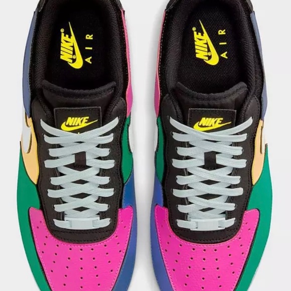 Nike AF 1 Men's 10.5 Shoes Black/Lethal Fuchsia/Orange Chalk/ Grey DB2576-001 - Picture 6 of 10